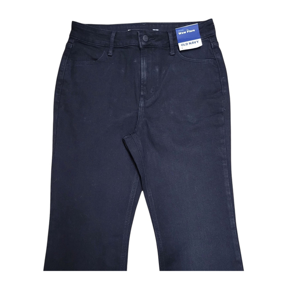 Old Navy High Rise Wow Flare Jeans Black Women Size 6 Waist 30" Inseam 32" NWT - Picture 5 of 10